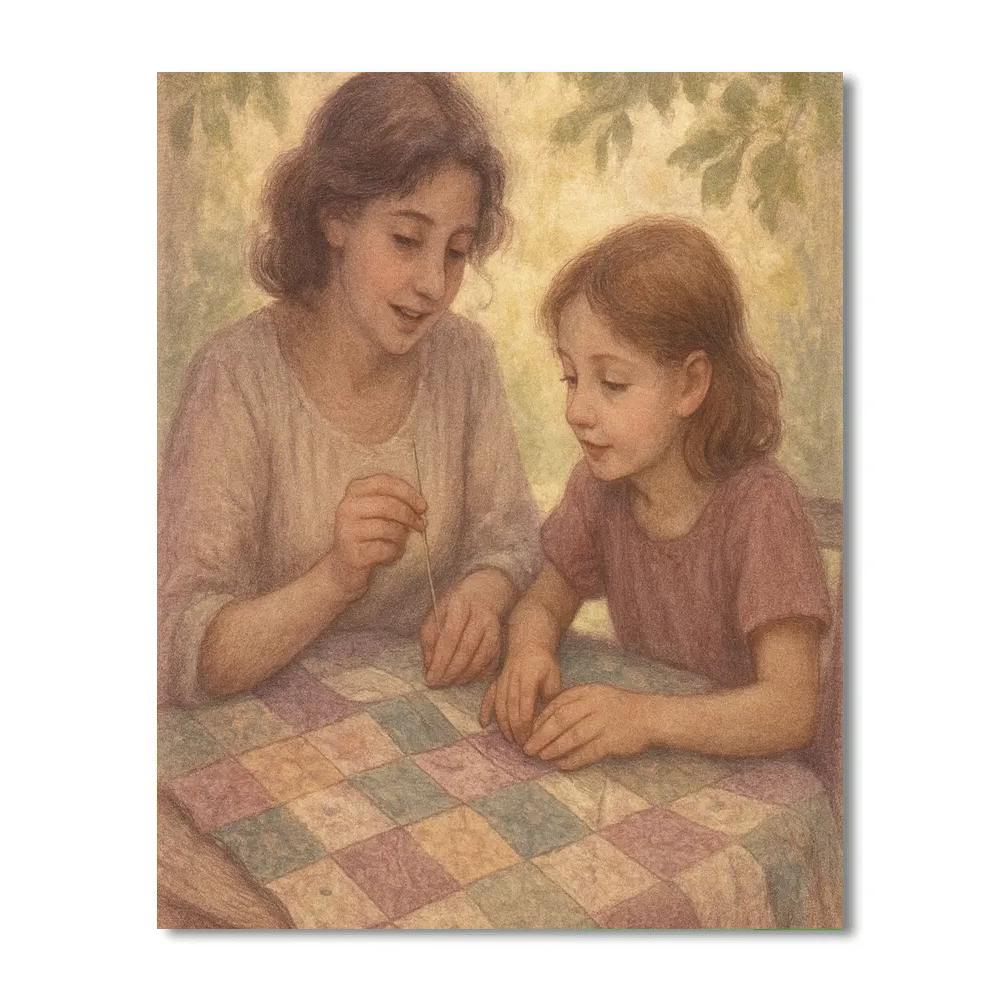 Quiet Garden Quilt Stitching Paint by numbers kits