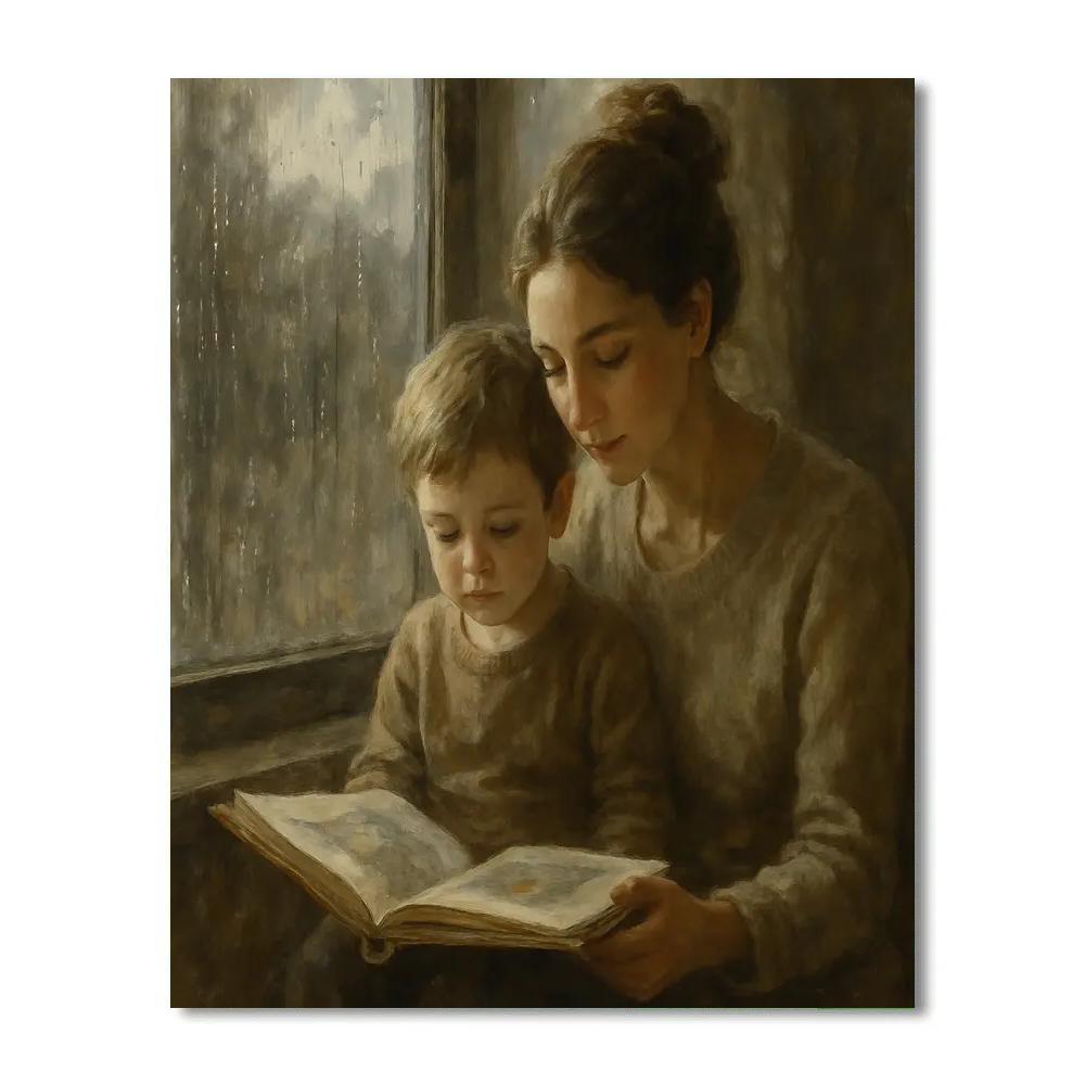 Rainy Window Story Sharing Painting by numbers kit