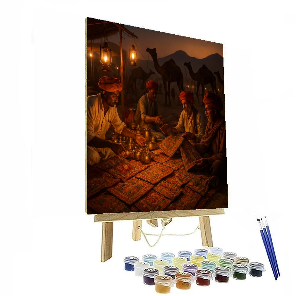 Pushkar Camel Fair Market Night DIY paint by numbers