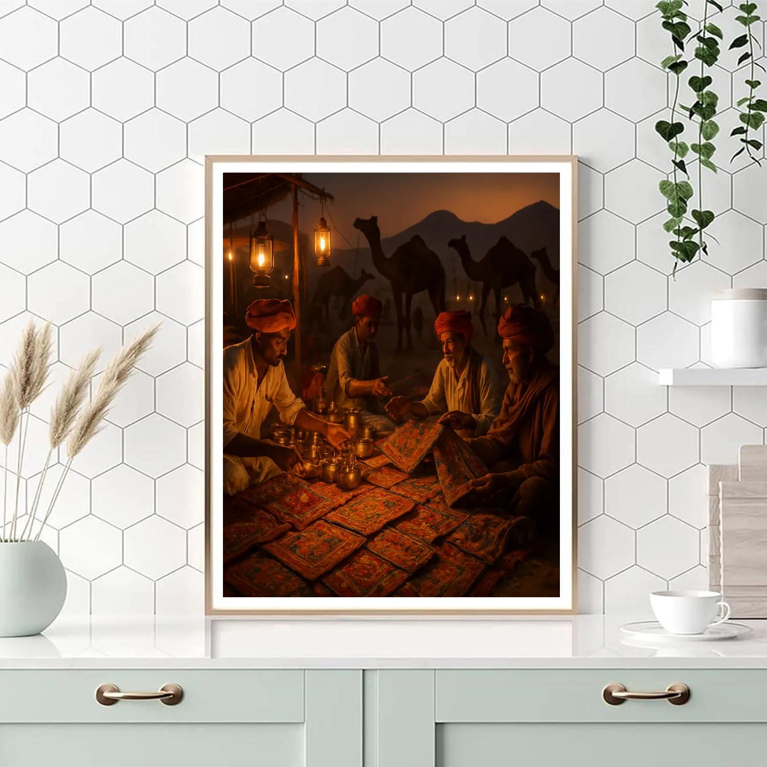 Pushkar Camel Fair Market Night DIY paint by numbers