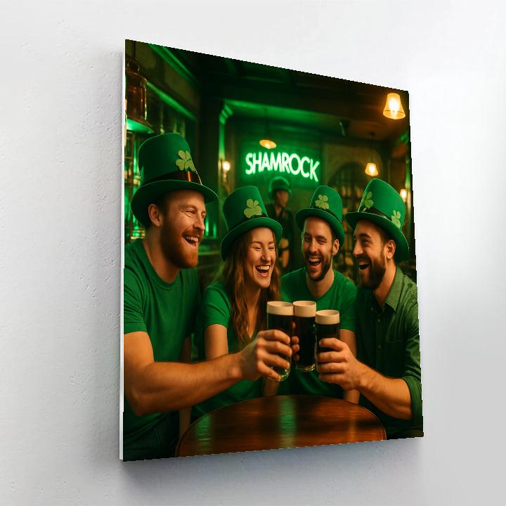St Patricks Day Pub Crawl painting number kit