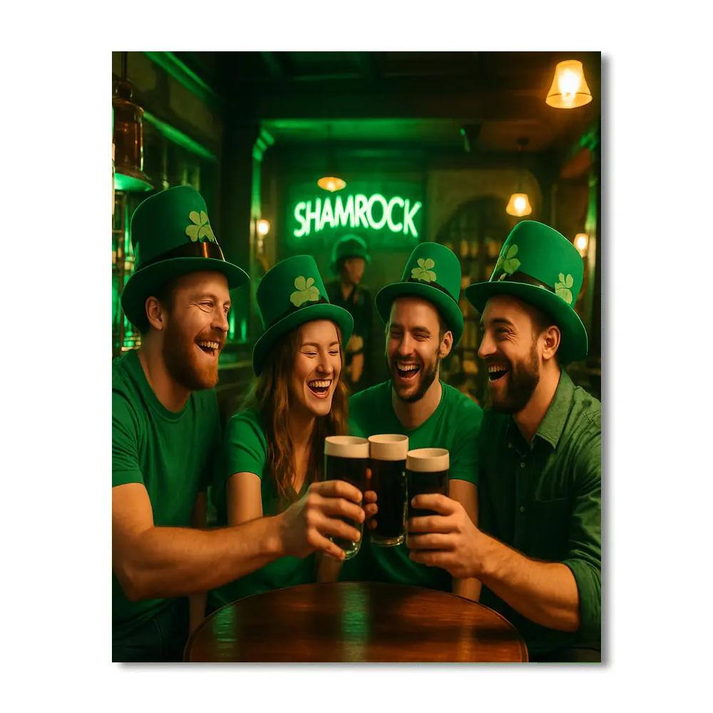 St Patricks Day Pub Crawl painting number kit