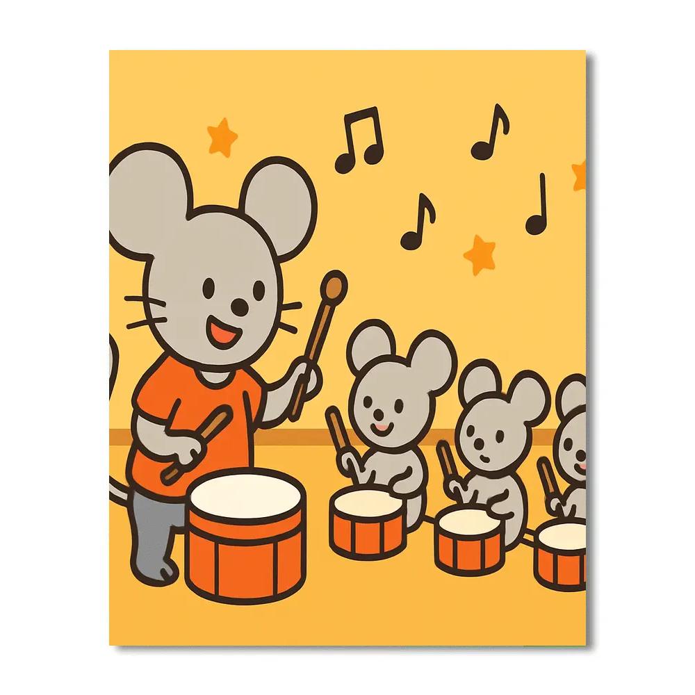 Meteor Mouse Music Class paint by number