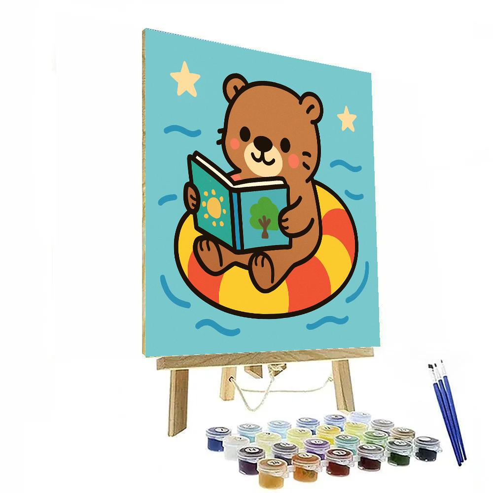 Orbiting Otter Library Painting by numbers kit