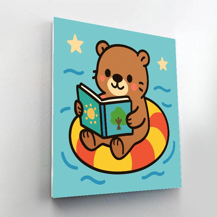 Orbiting Otter Library Painting by numbers kit