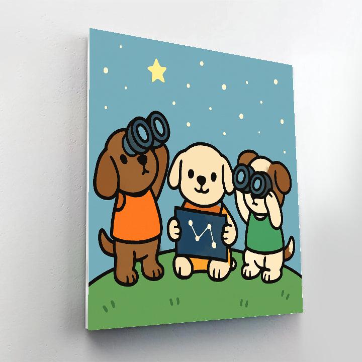 Planet Patrol Puppies paint by color