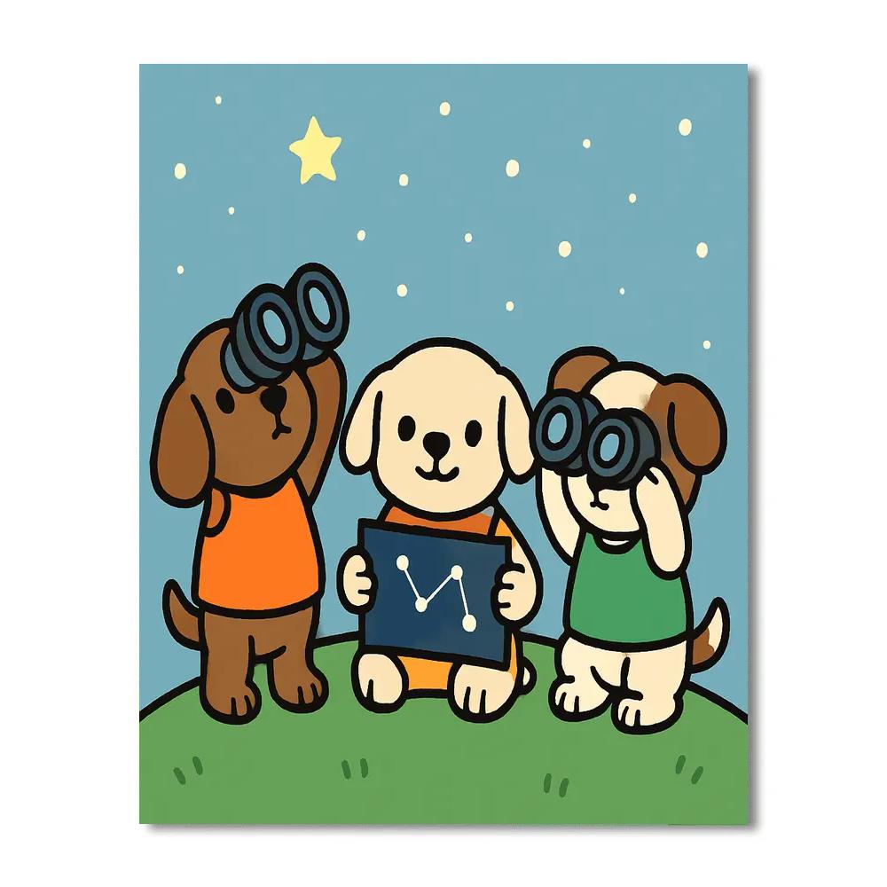 Planet Patrol Puppies paint by color