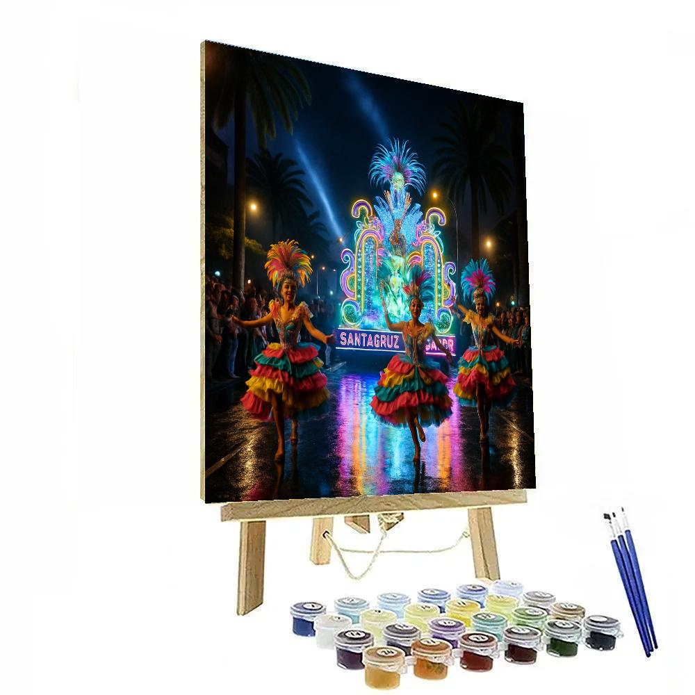 Tenerife Carnival Street Night Painting by numbers kit