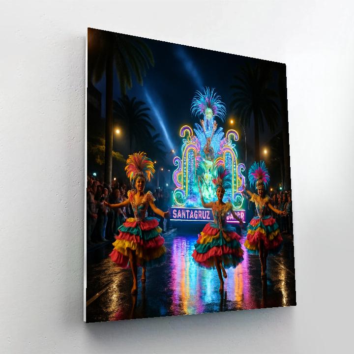 Tenerife Carnival Street Night Painting by numbers kit