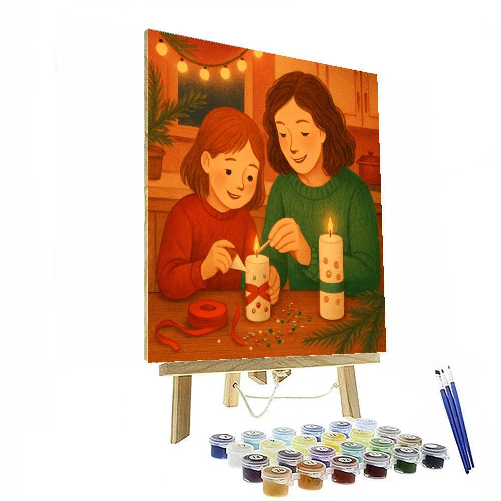 Holiday Candle Decorating Numbered painting kits