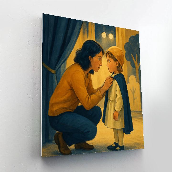 School Play Backstage Support Painting by numbers kit