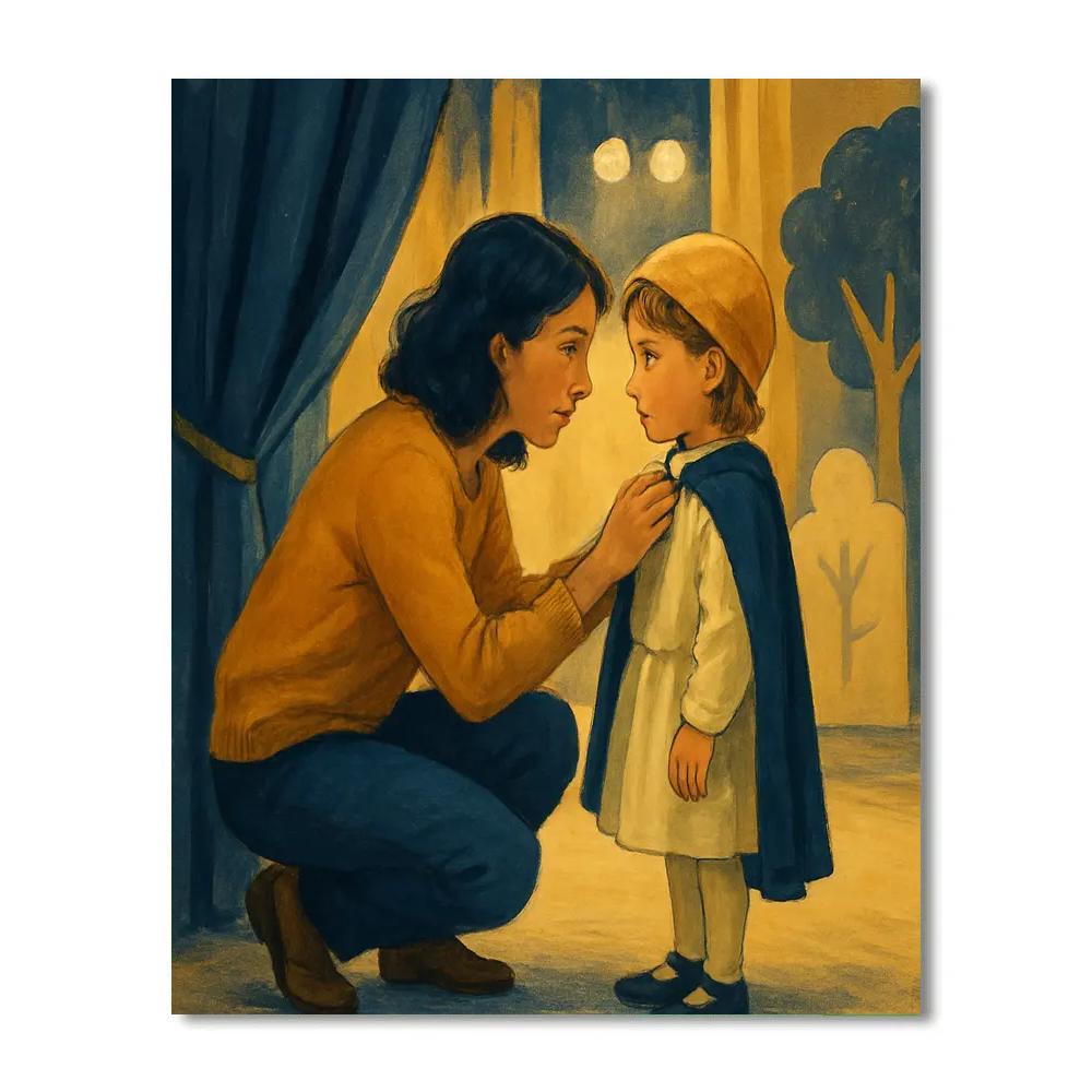 School Play Backstage Support Painting by numbers kit