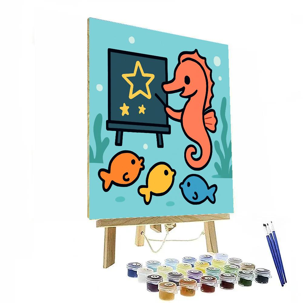 Starlight Seahorse School Paint by numbers kits