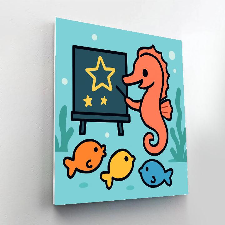 Starlight Seahorse School Paint by numbers kits