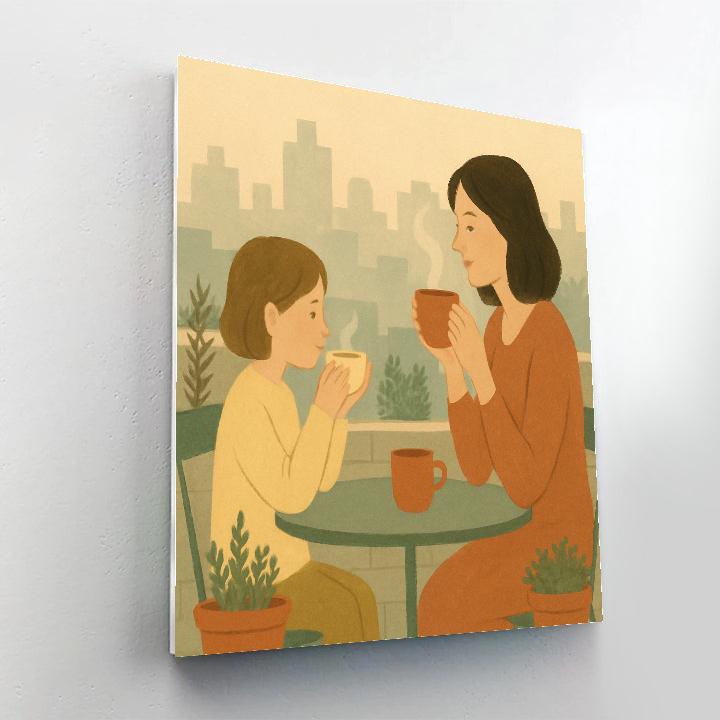 Rooftop Herb Tea Moment paint by color