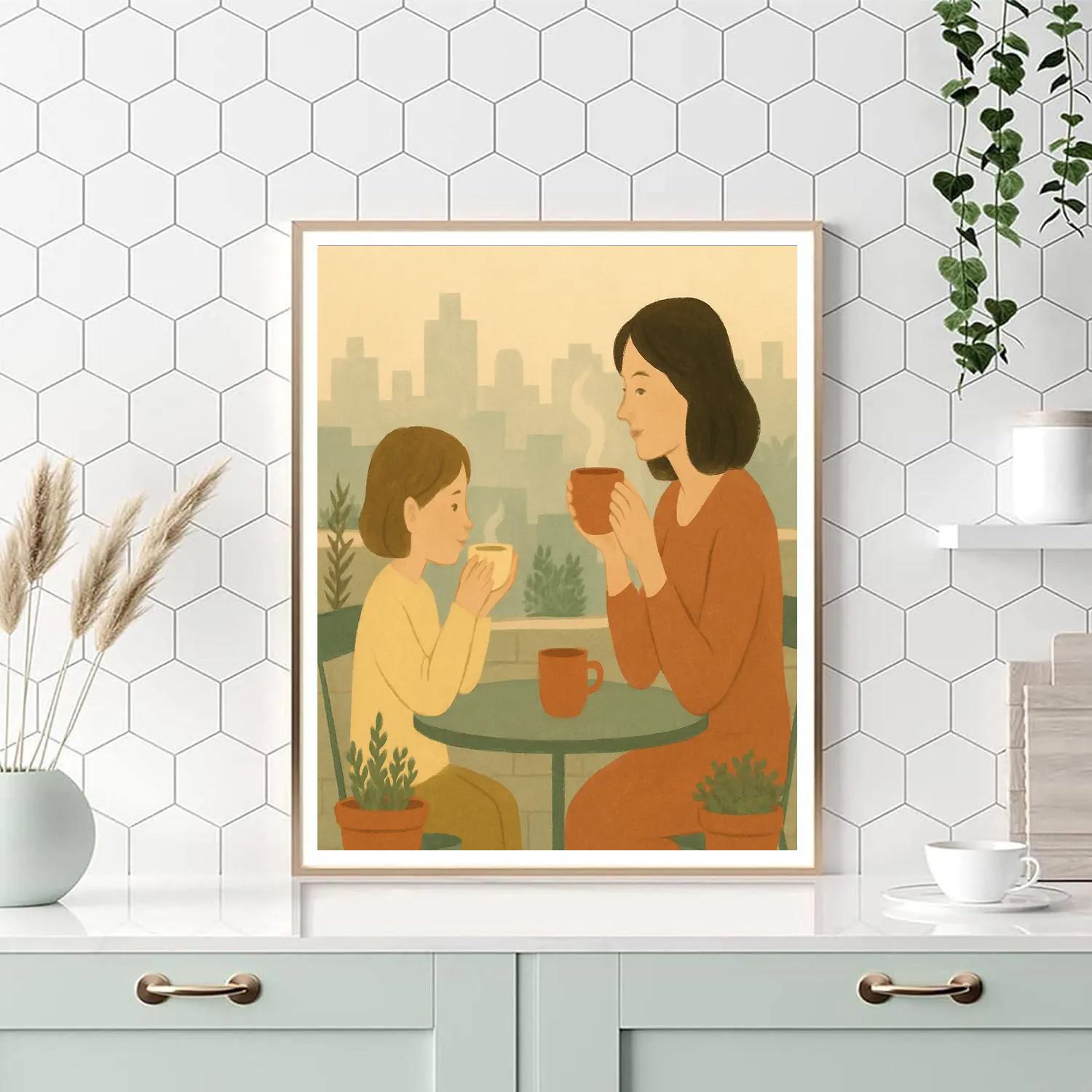 Rooftop Herb Tea Moment paint by color
