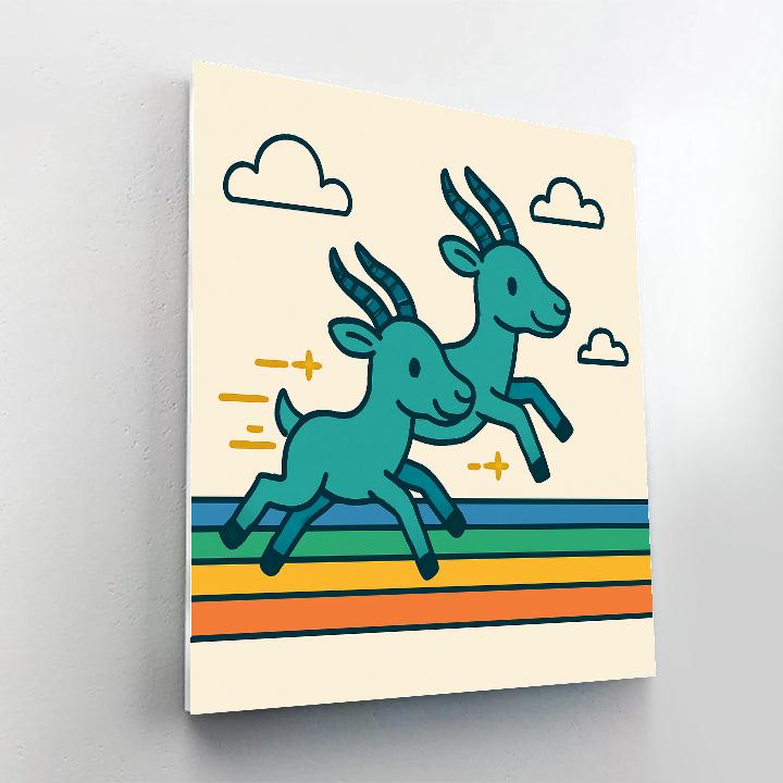 Galaxy Gazelle Race Number painting