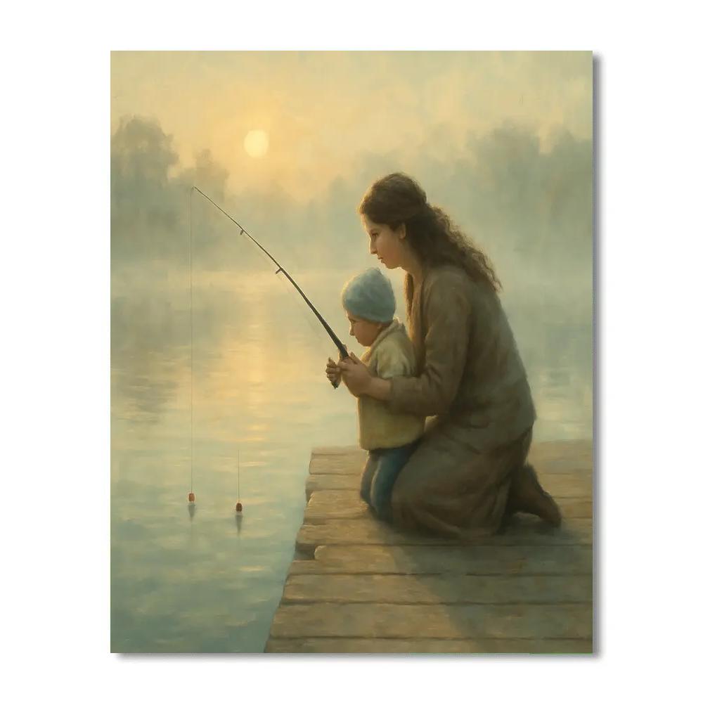 Sunrise Fishing Pier Bond paint by numbers