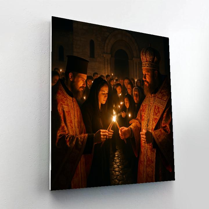 Orthodox Easter Flame paint by color