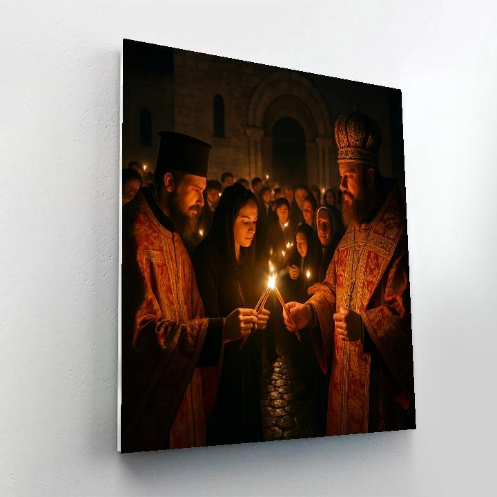 Orthodox Easter Flame paint by color