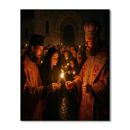 Orthodox Easter Flame paint by color