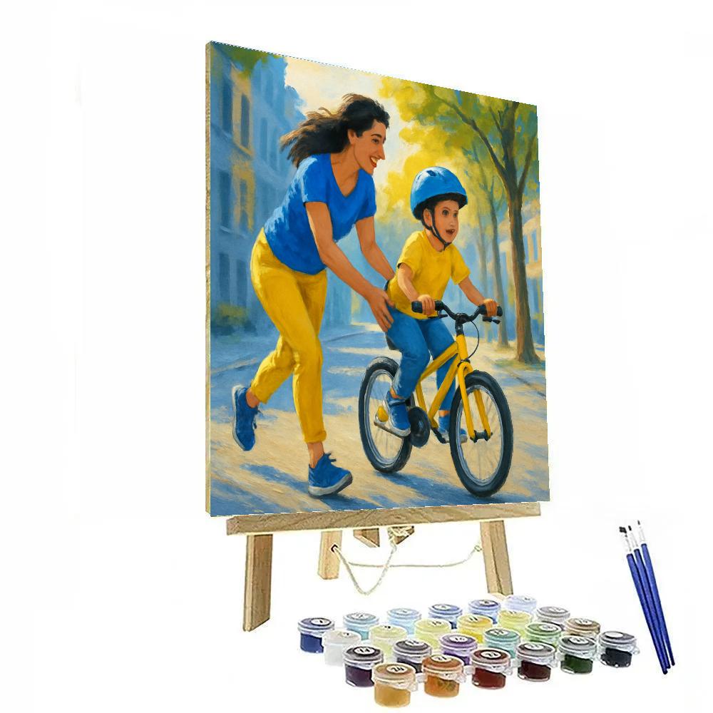 City Bicycle Lane Lesson paint by number