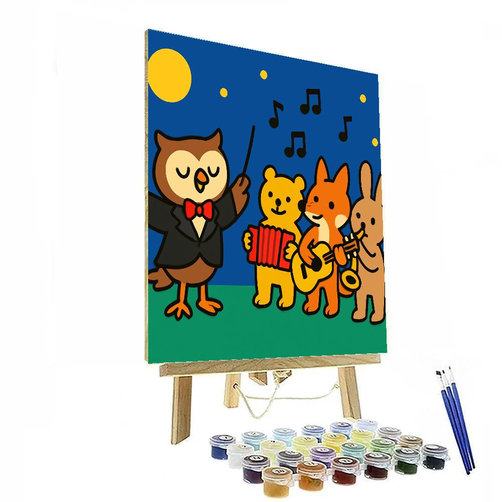 Orbiting Owl Orchestra paint by number