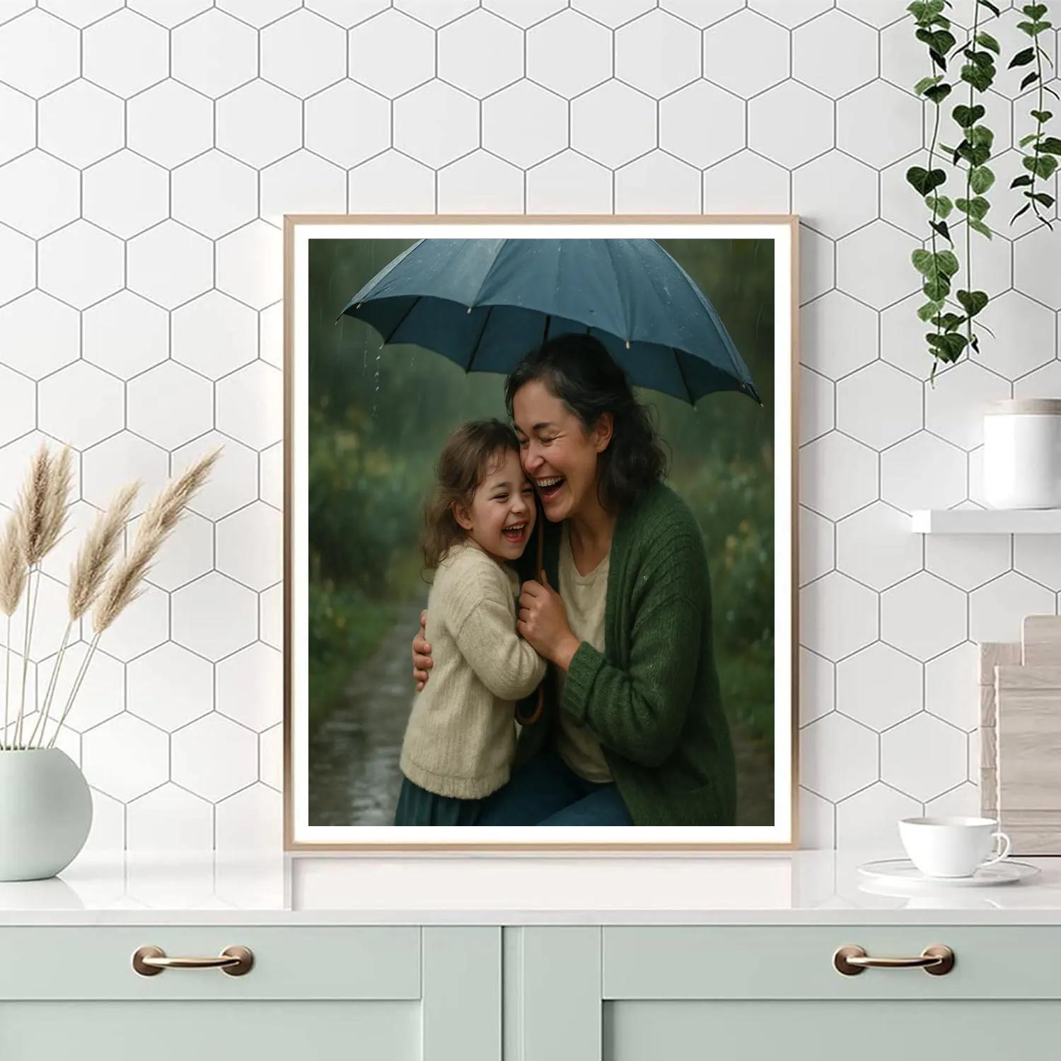 Backyard Rain Shelter Hug paint by numbers
