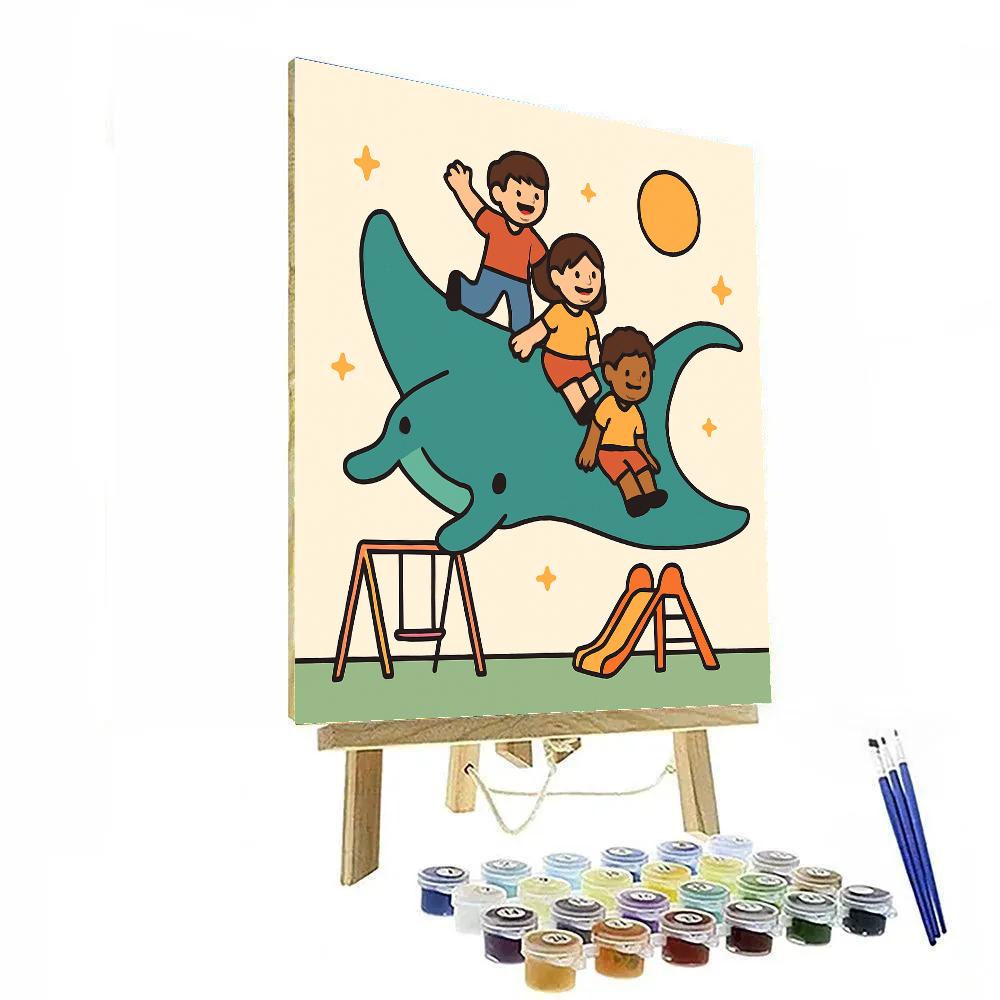 Meteor Manta Playground Paint by numbers art