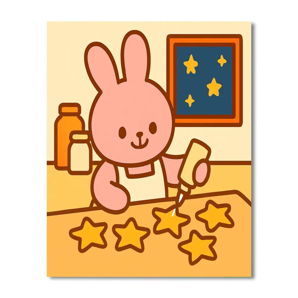 Comet Bunny Baker paint by numbers