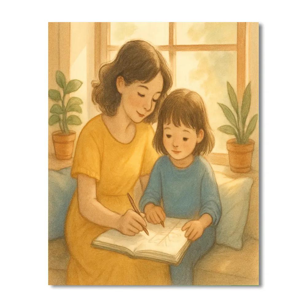 Window Seat Drawing Hour Painting by numbers kit