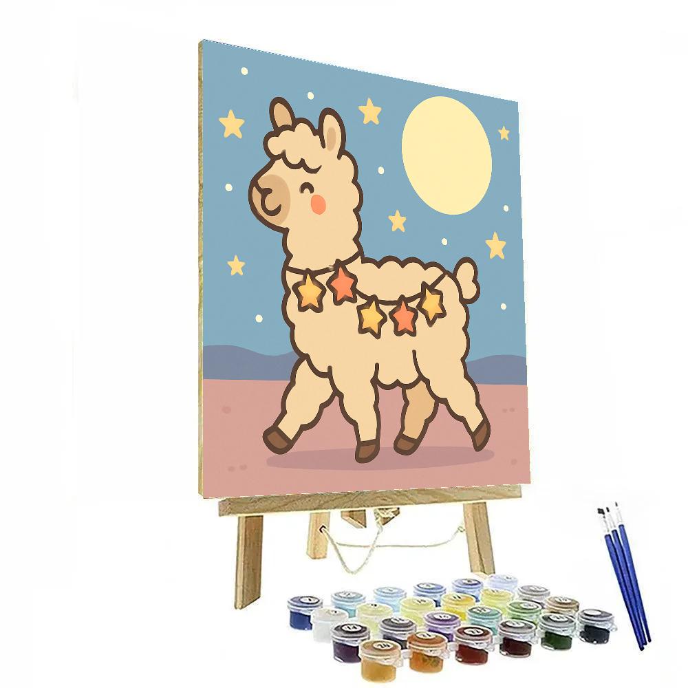Lunar Llama Parade DIY paint by numbers