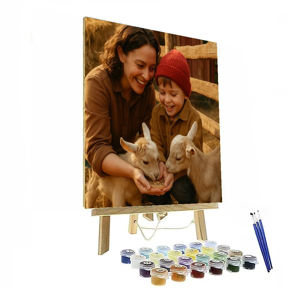 Farm Visit Animal Care DIY paint by numbers