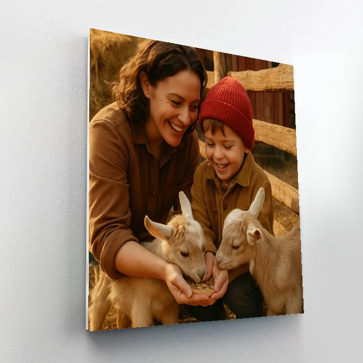 Farm Visit Animal Care DIY paint by numbers