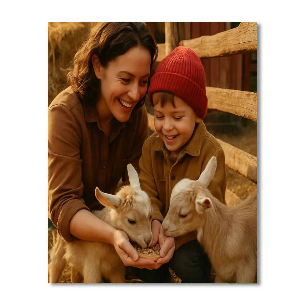 Farm Visit Animal Care DIY paint by numbers
