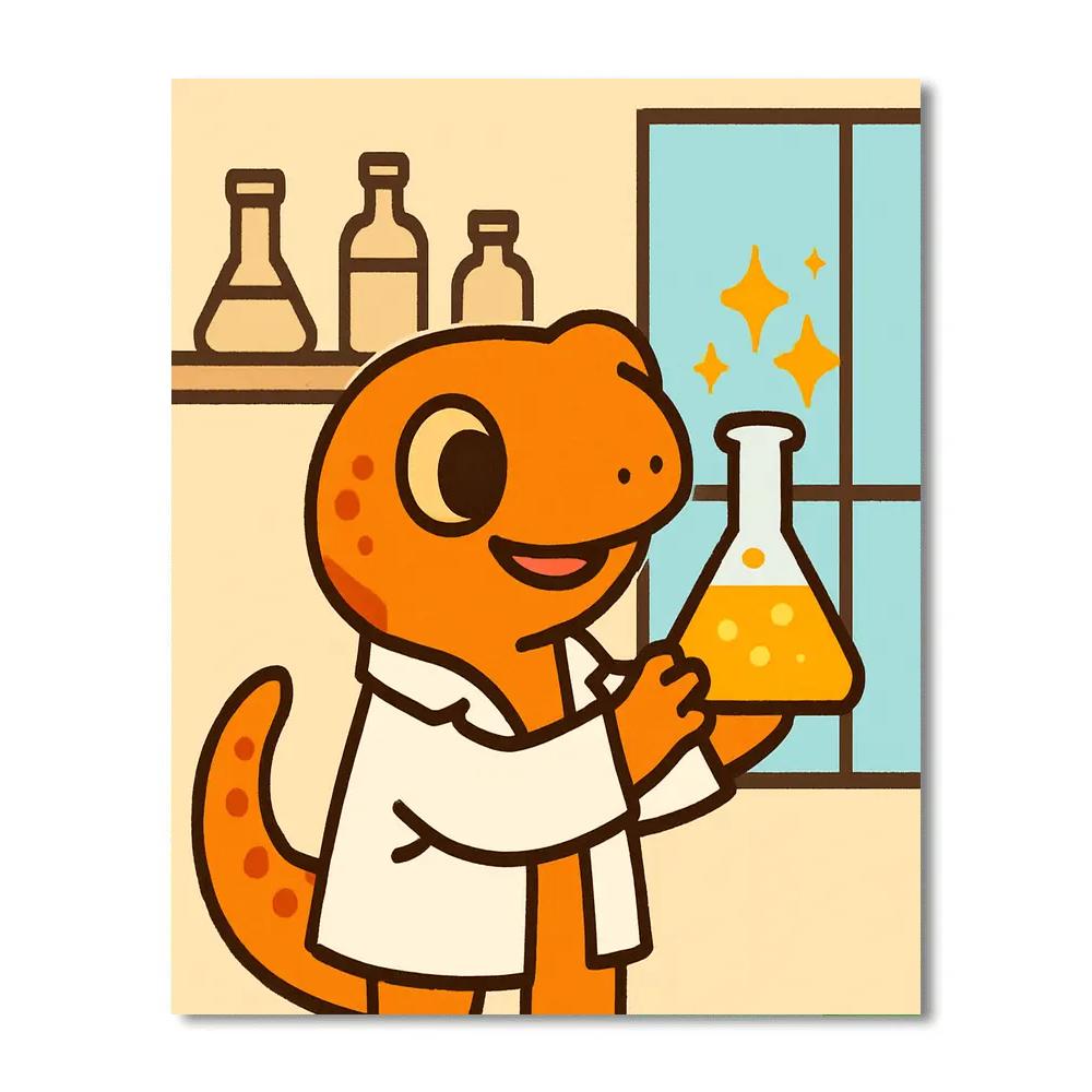 Nebula Newt Scientist Paint by numbers kits