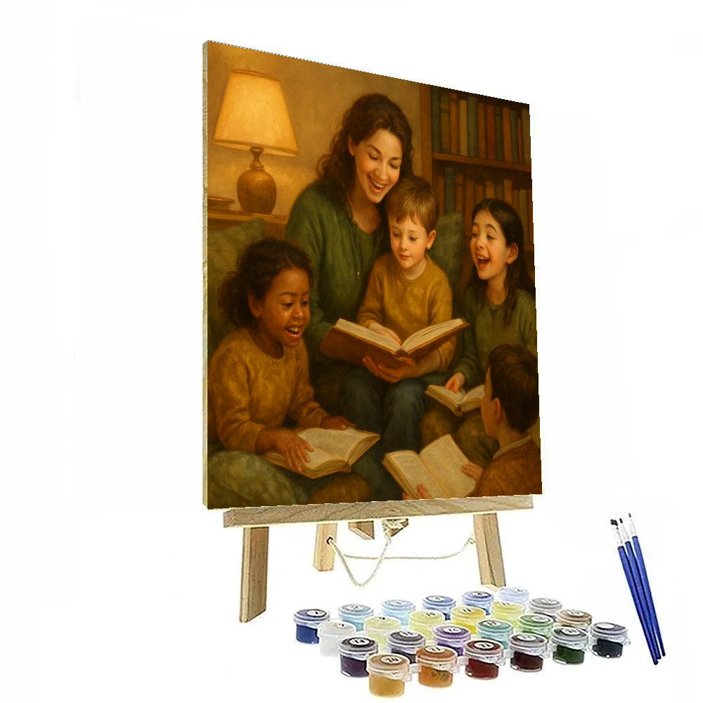 Sunday Library Reading Circle Paint by numbers art