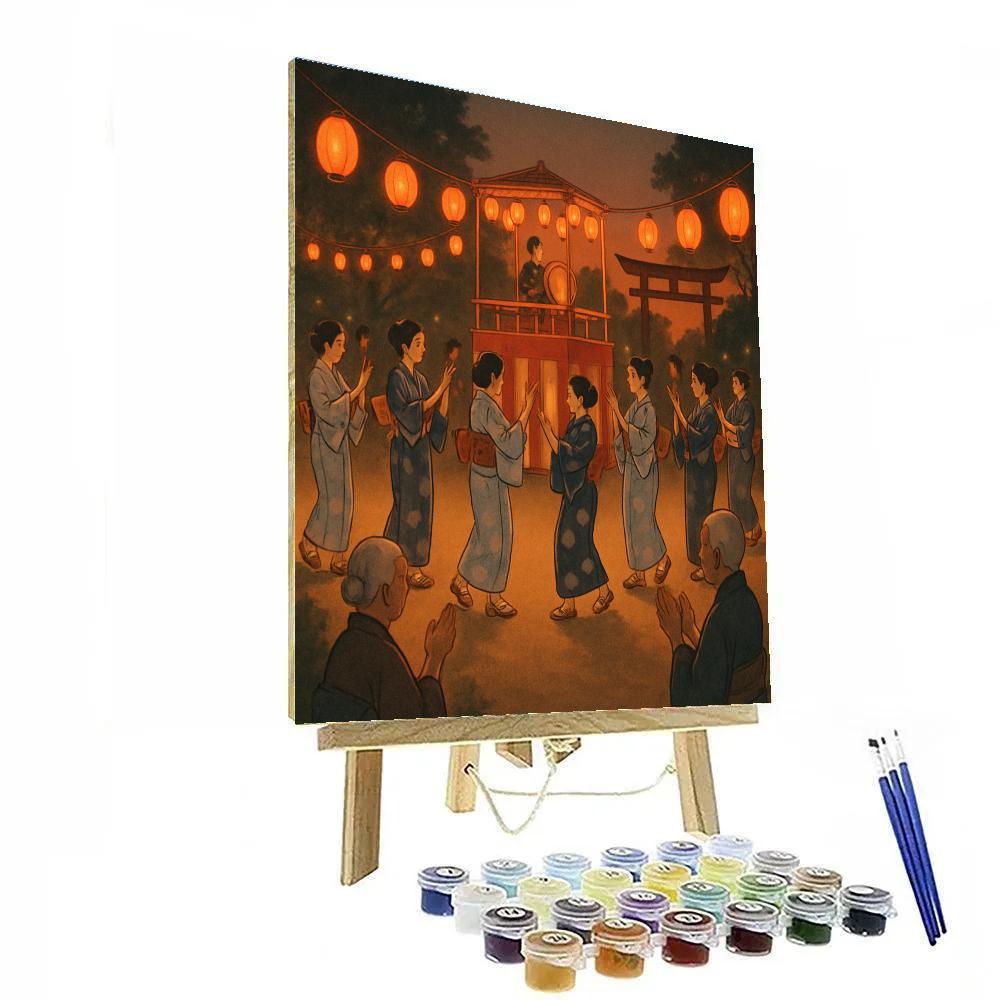 Obon Bon Odori Circle Painting by numbers kit
