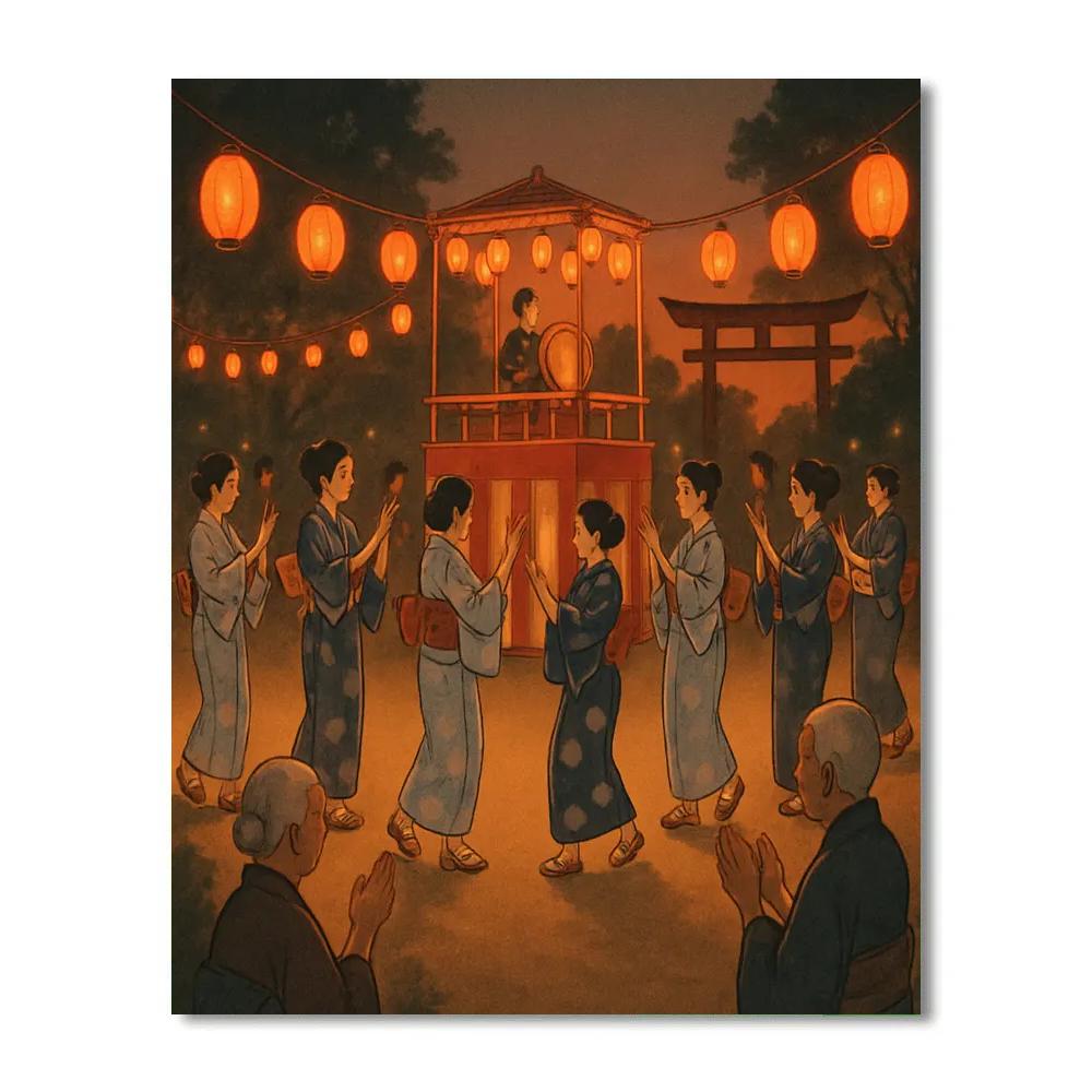 Obon Bon Odori Circle Painting by numbers kit