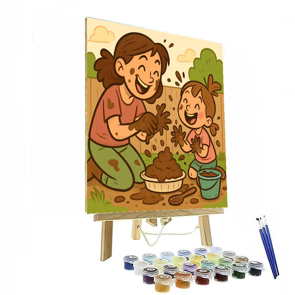 Backyard Mud Pie Ceremony paint by color