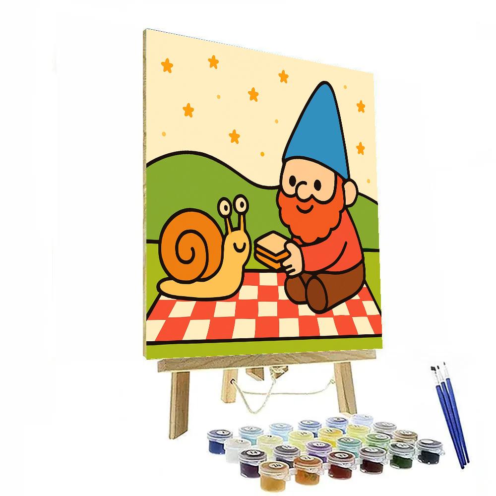 Galactic Gnome Picnic painting number kit