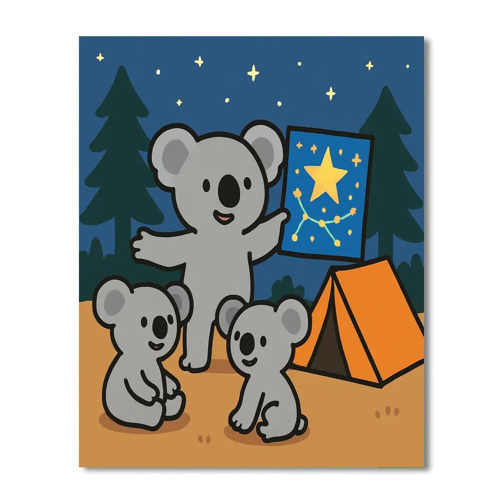 Comet Koala Science Camp paint by color