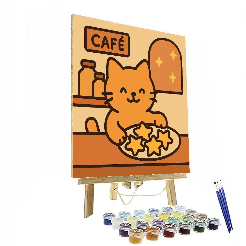 Comet Cat Café paint by number