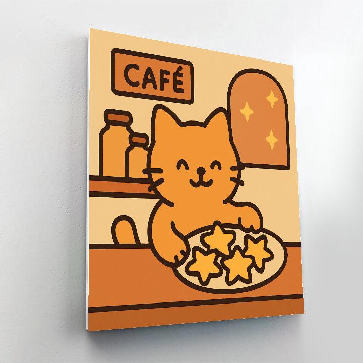 Comet Cat Café paint by number