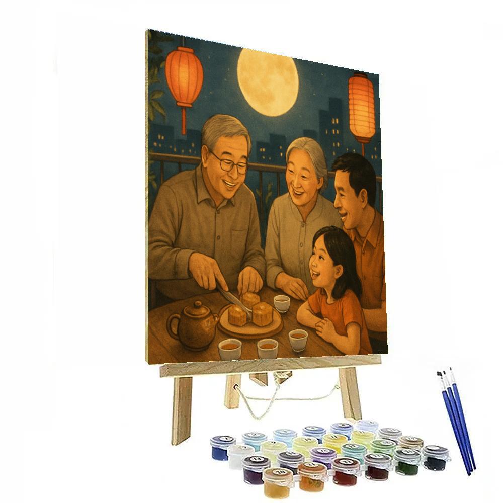 Mooncake Sharing Terrace DIY paint by numbers