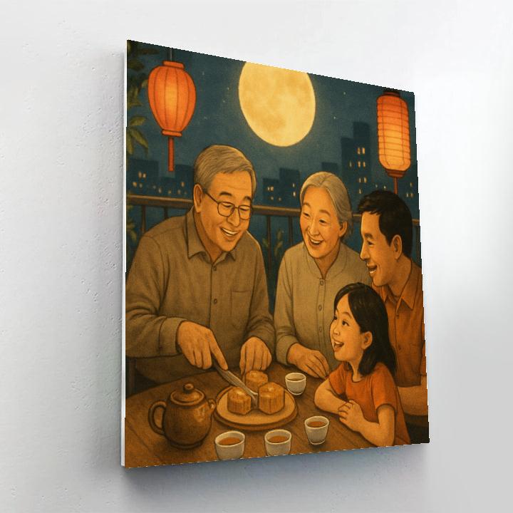 Mooncake Sharing Terrace DIY paint by numbers