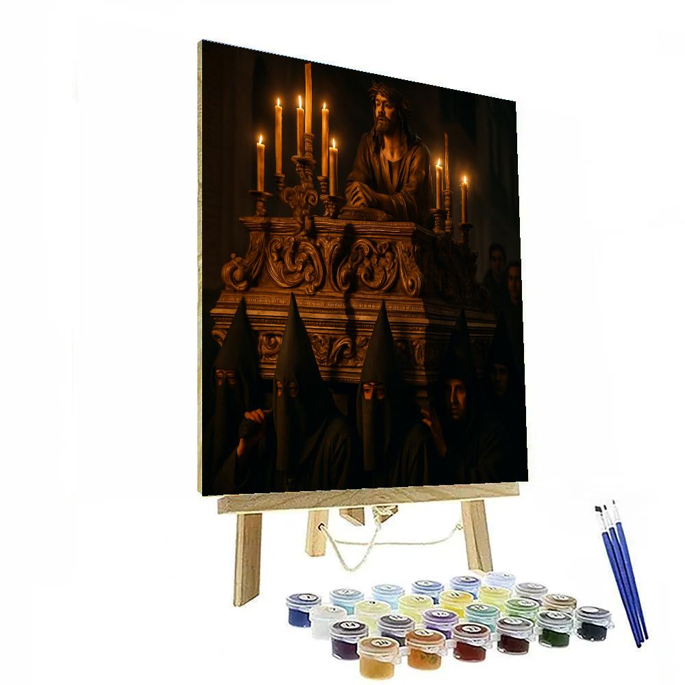 Semana Santa Night Float Detail paint by color