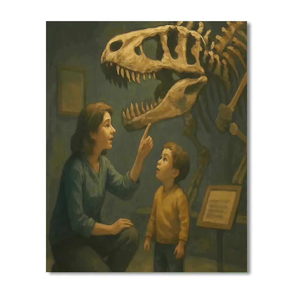 Museum Dinosaur Whisper paint by number