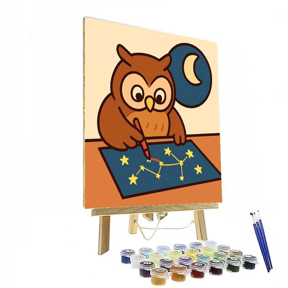 Orbiting Owl Cartography paint by color