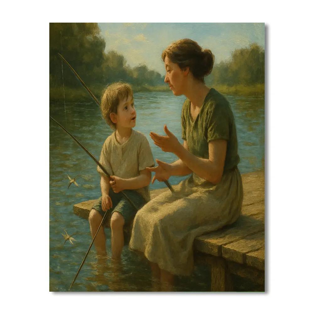 Fishing Pond Storytelling Number painting